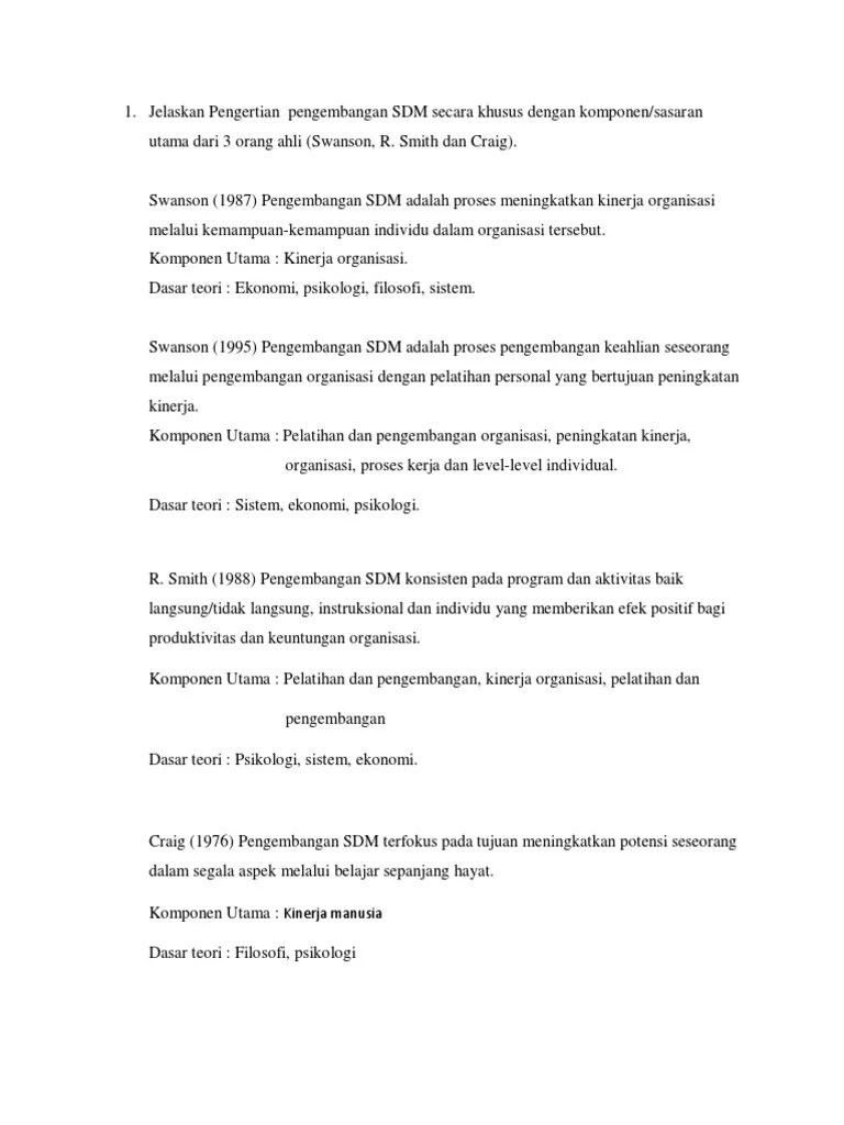 Pengembangan SDM Tugas 1 | PDF