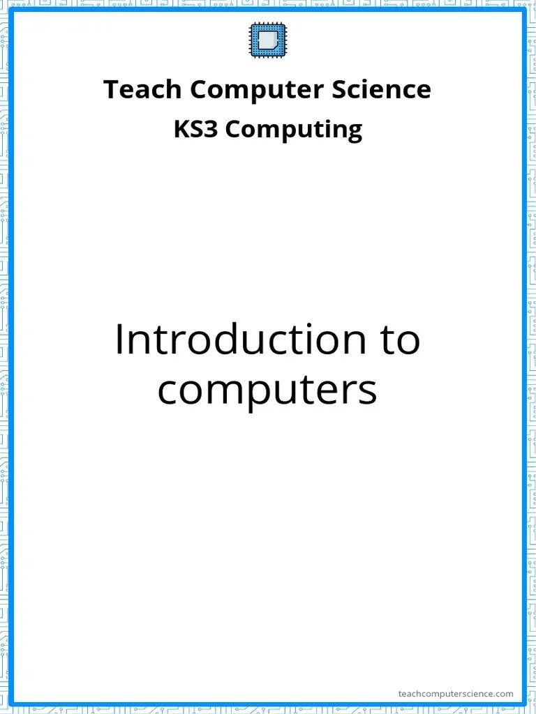 KS3 Answer Sheet - 01 Introduction To Computers | PDF | Computer Data ...