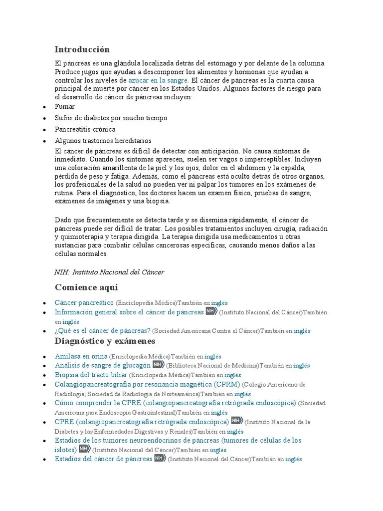 Cancer De Pancreas | PDF | Cáncer | Cáncer De Páncreas