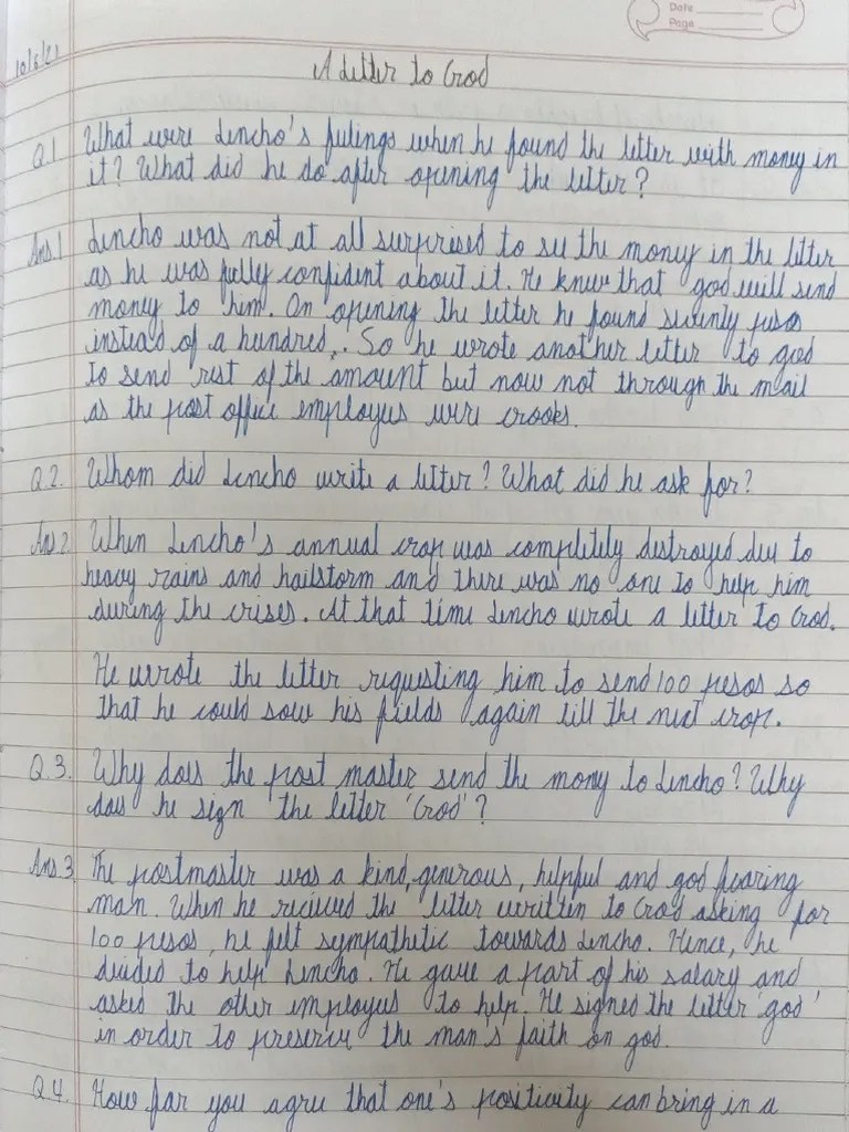 A letter to god