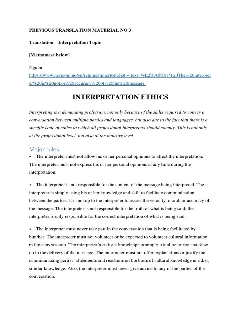 Translation Translation-Interpretation | PDF | Language Interpretation | Truth