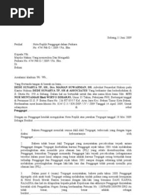 Klip plastik indonesia melalui kuasanya juandyra & patrners law firm yang beralamat di modern golf. Contoh Surat Duplik Perceraian
