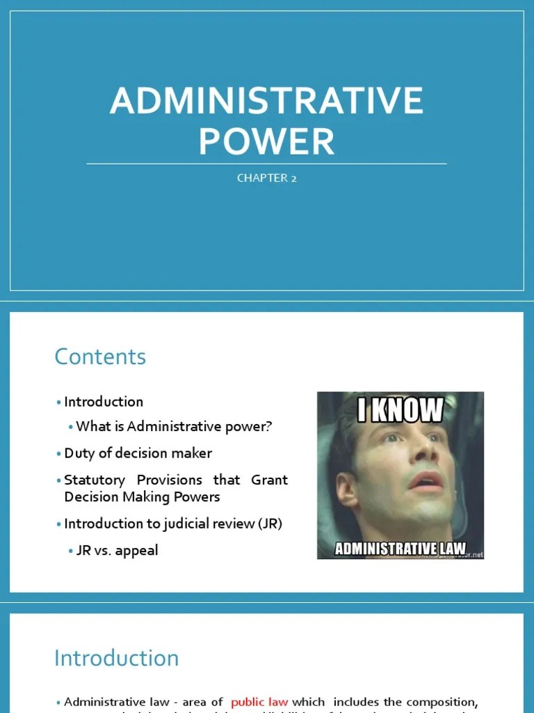 Chapter 2 Student | PDF | Administrative Law | Judicial Review
