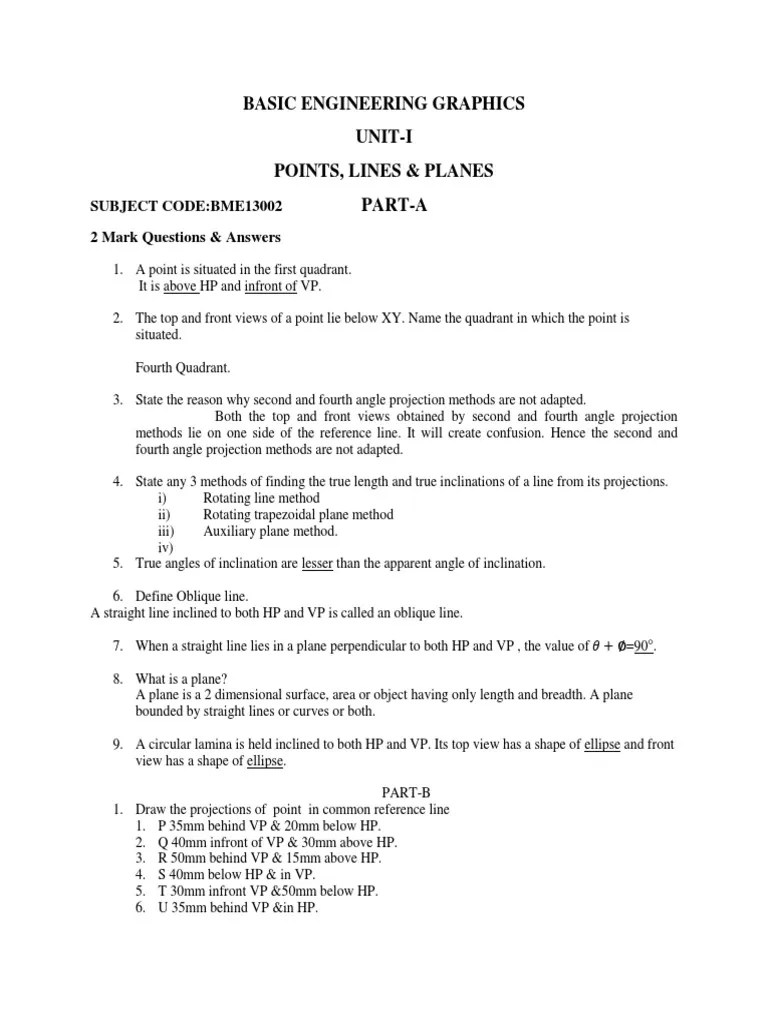 Engineering Graphics | PDF