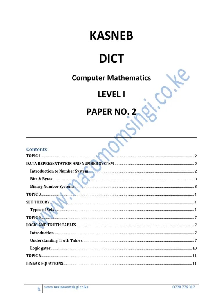 Computer Mathematics Sample | PDF | Set (Mathematics) | Logic Gate
