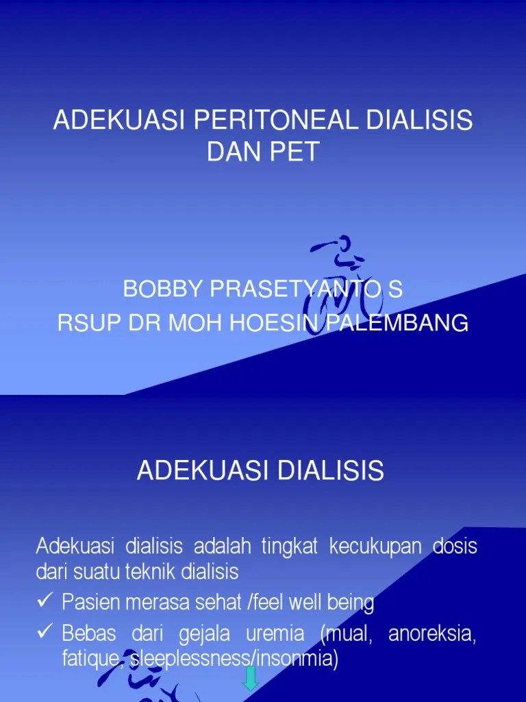 Adekuasi Peritoneal Dialisis Dan PET | PDF