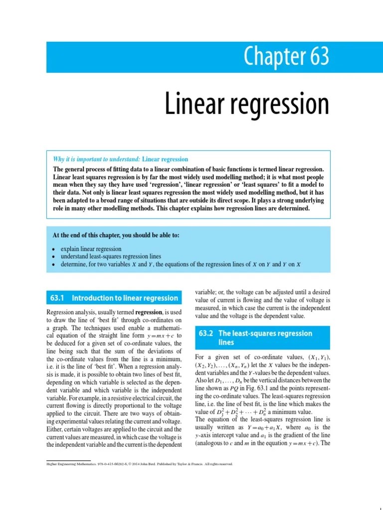 Linear Regression | PDF | Regression Analysis | Least Squares