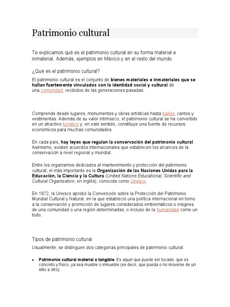 Patrimonio Cultural | Descargar Gratis PDF | Patrimonio Cultural ...