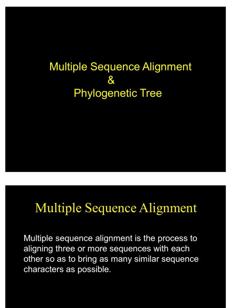 Multiple Sequence Alignment & Phylogenetic Tree | PDF | Sequence Alignment | Taxonomy (Biology)