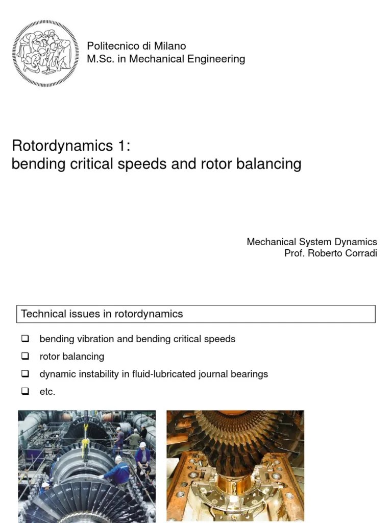 Rotor Dynamics 1 | PDF | Rotation Around A Fixed Axis | Physics