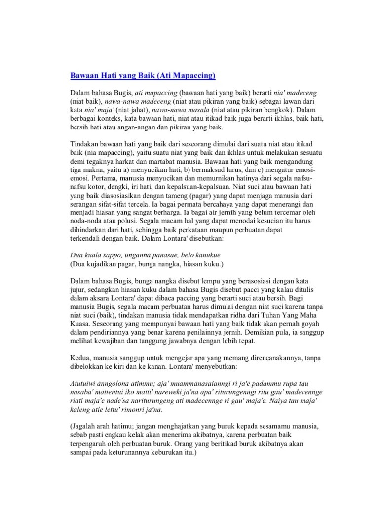 Dp bbm kata mutiara bahasa bugis dipostkan 11 november 2019 7 36 kata kata . Kata Bijak Bugis Pdf