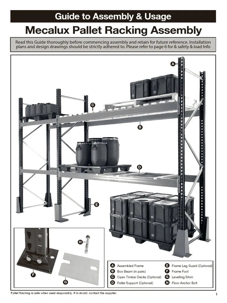 Mecalux Pallet Racking Assembly: Guide To Assembly & Usage | Download ...