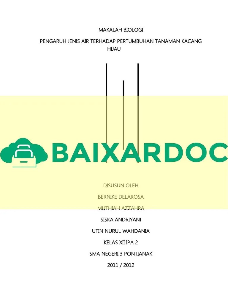 Makalah Biologi Pertumbuhan Kacang Hijau | PDF | Griya & Taman ...