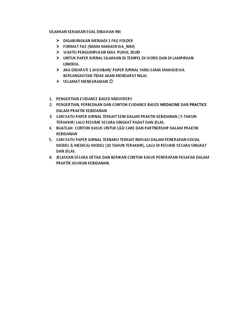 Kuis Pengantar Praktik Kebidanan (SP) | PDF | Seni