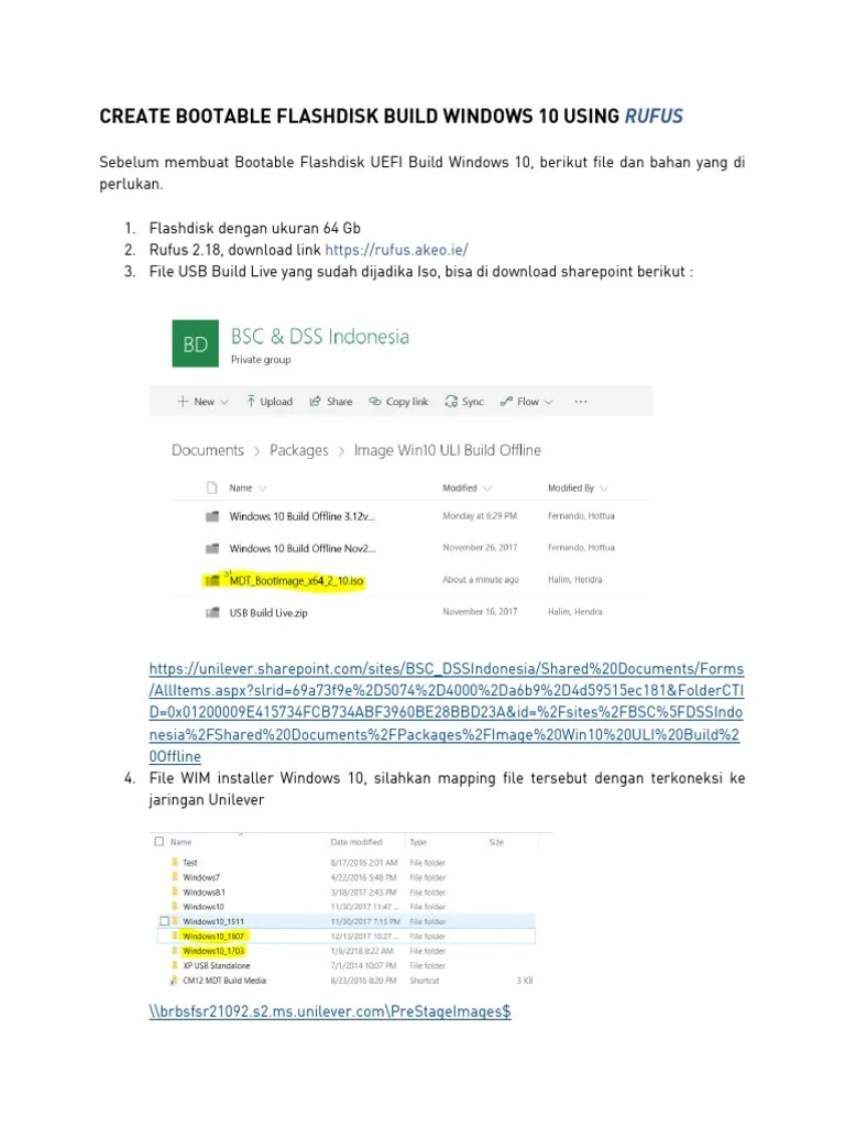 Create Bootable UEFI Using Rufus | PDF