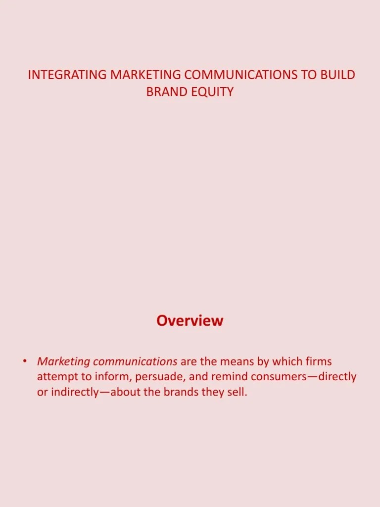 Integrating Marketing Communications To Build Brand Equity | PDF ...
