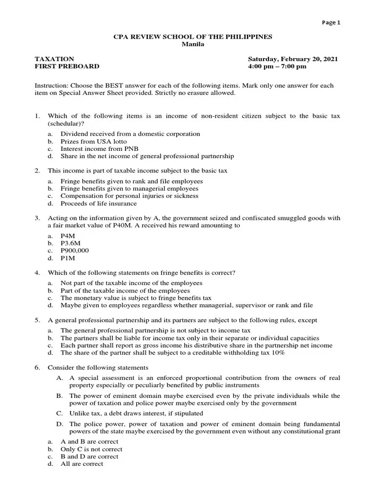 Taxation PDF | PDF | Taxes | Income Tax