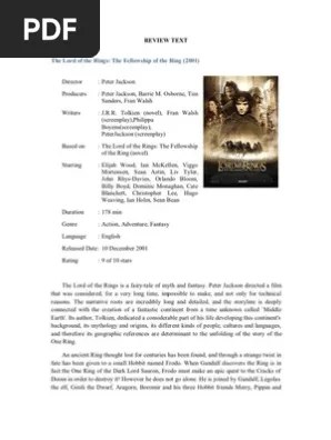 Example of review text about laskar pelangi novel. Contoh Review Text Lord Of The Rings Pdf The Lord Of The Rings J R R Tolkien
