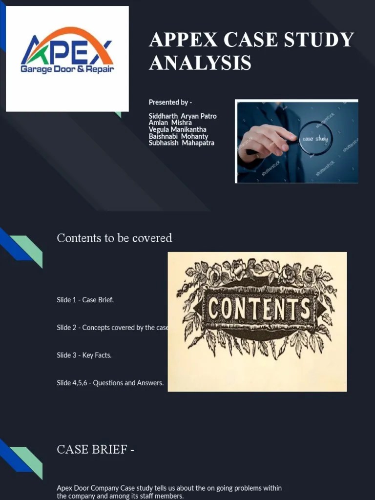 Apex Case Study | PDF | Cognitive Science | Psychological Concepts