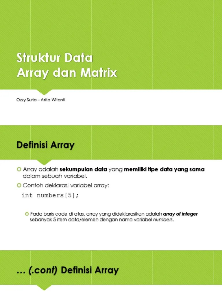 P3 - Array Dan Matrix | PDF