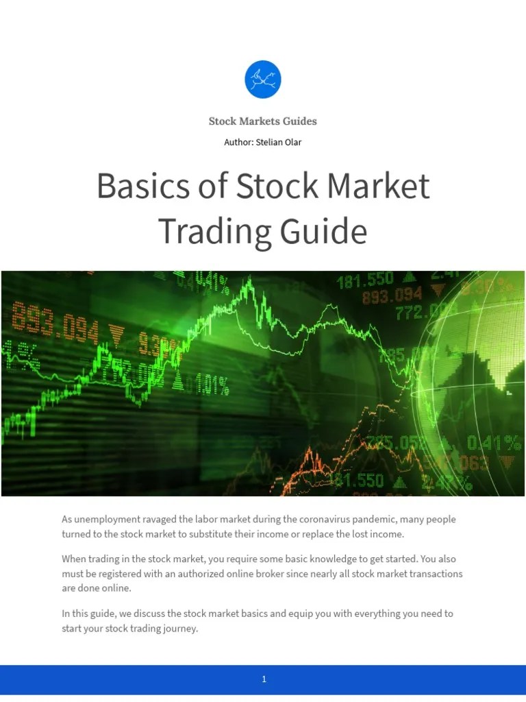 Basics Of Stock Market Trading Guide | PDF | Stocks | Contract For ...