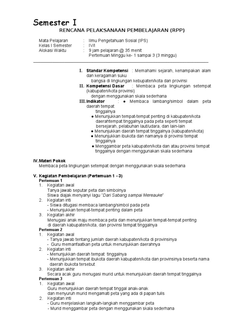 Rpp kelas 3 sd kurikulum ktsp. Rpp Ips Kelas 4 Pdf