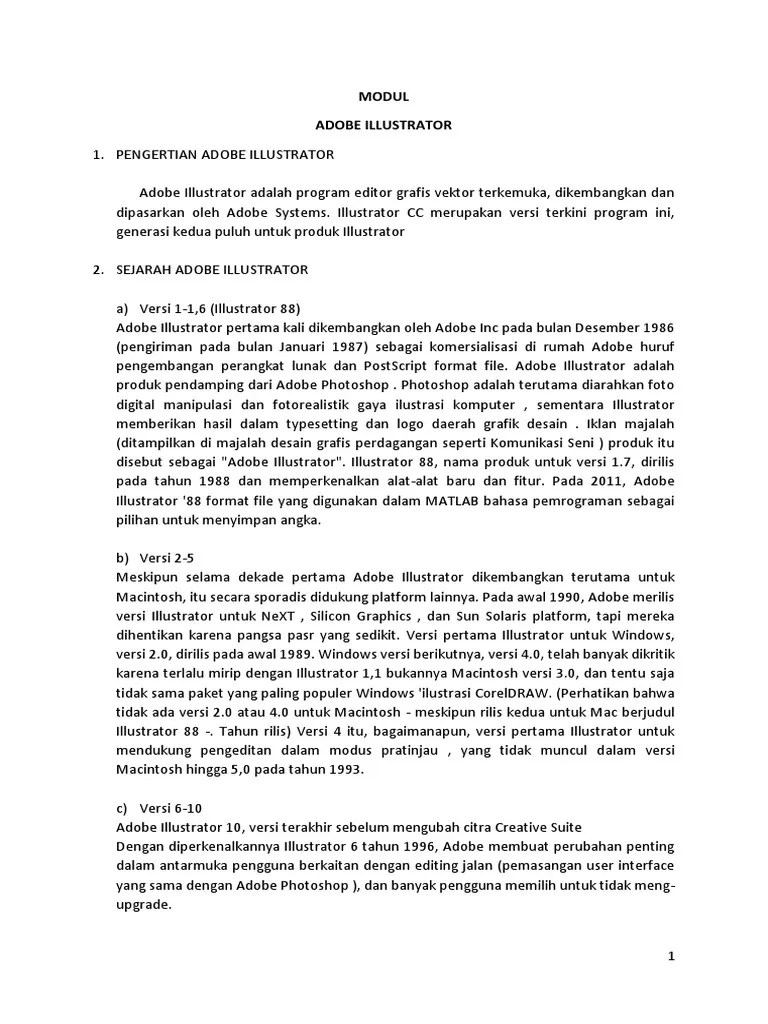 Modul Adobe Illustrator | PDF