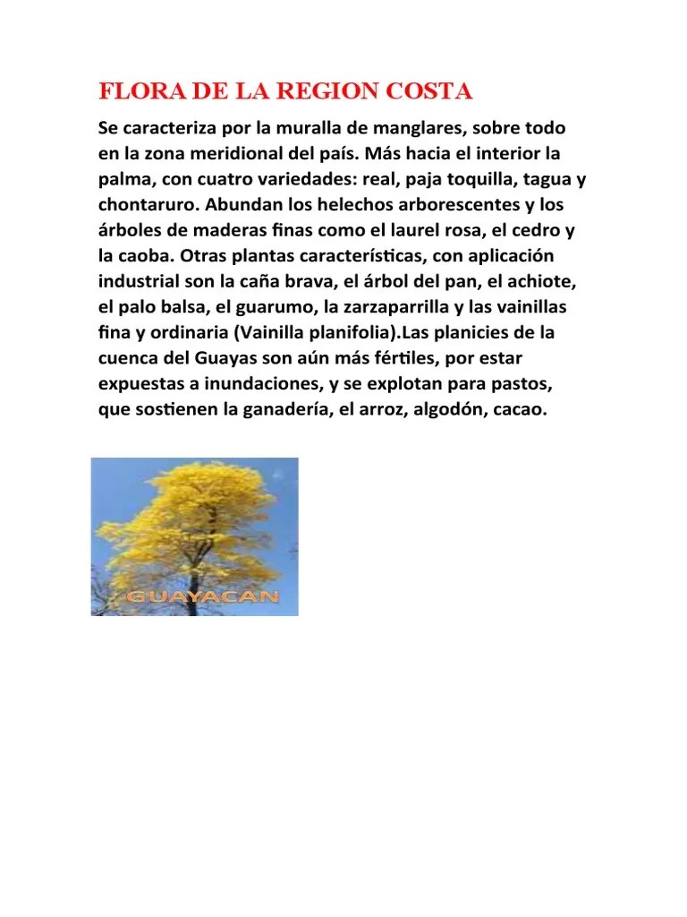 Flora De La Region Costa Fernanda | PDF | Islas Galápagos | Ecuador