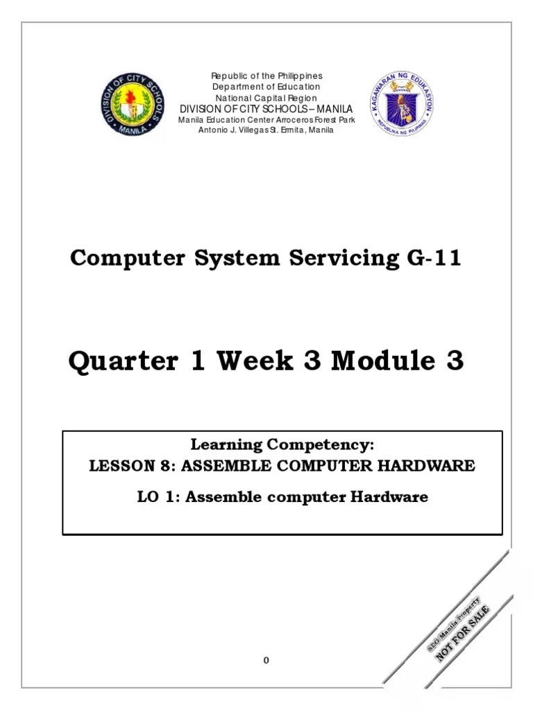 ICT-CSS 11 - Q1 - W3 - Mod3 | PDF | Bios | Booting