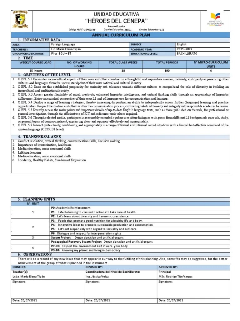 Primero Bgu-Bt | PDF | English As A Second Or Foreign Language | Educational Technology