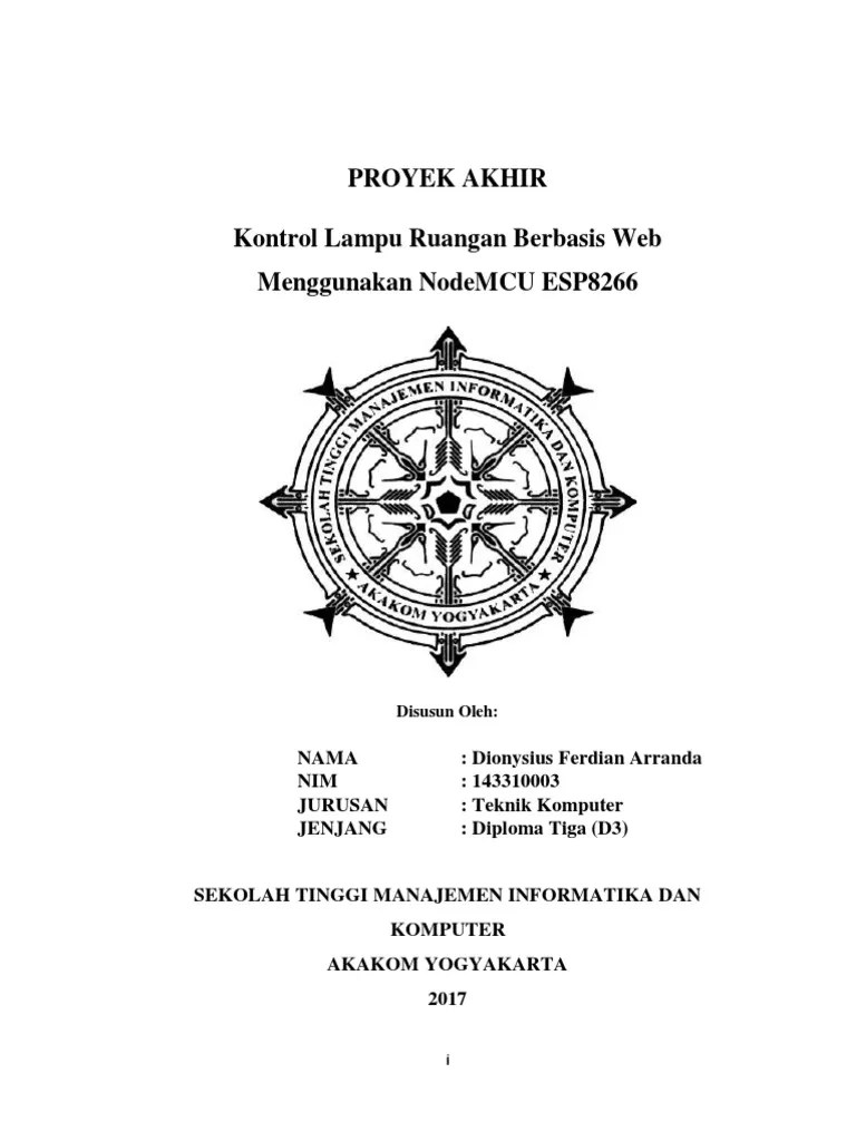 Kontrol Lampu Ruangan Berbasis Web Menggunakan NODEMCU ESP8266 | PDF