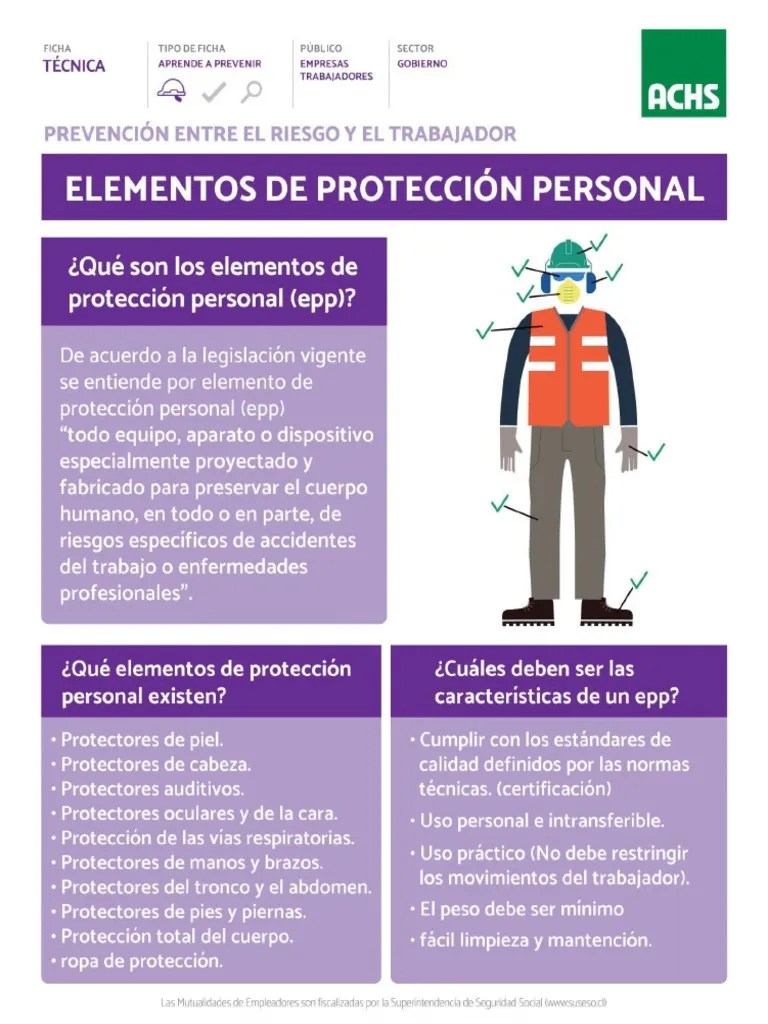 Elementos De Protección Personal Pdf