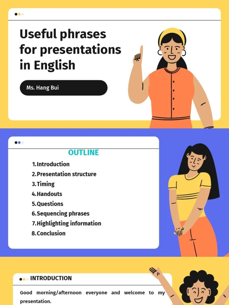 Useful Phrases For Presentations In English | PDF | Human Communication