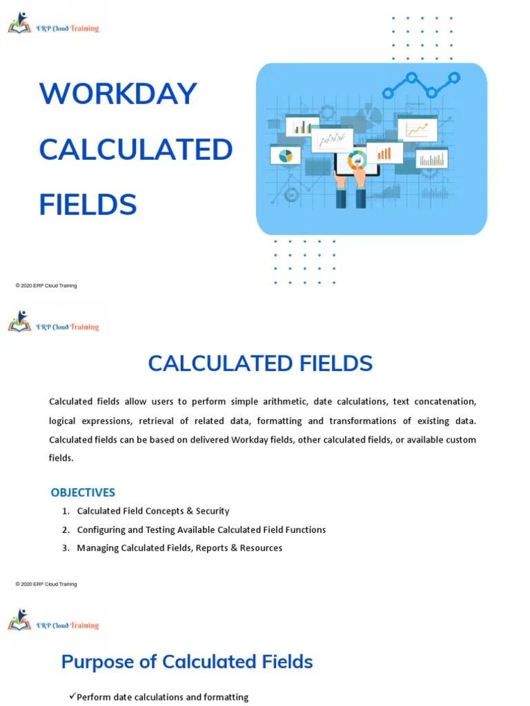 Workday Calculated Fields: © 2020 ERP Cloud Training | PDF | Function (Mathematics) | Enterprise ...