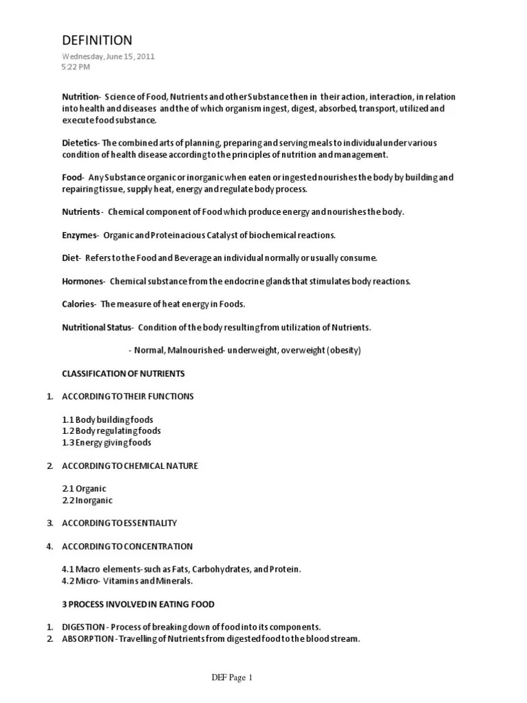 Nutrition | PDF | Nutrition | Diet & Nutrition