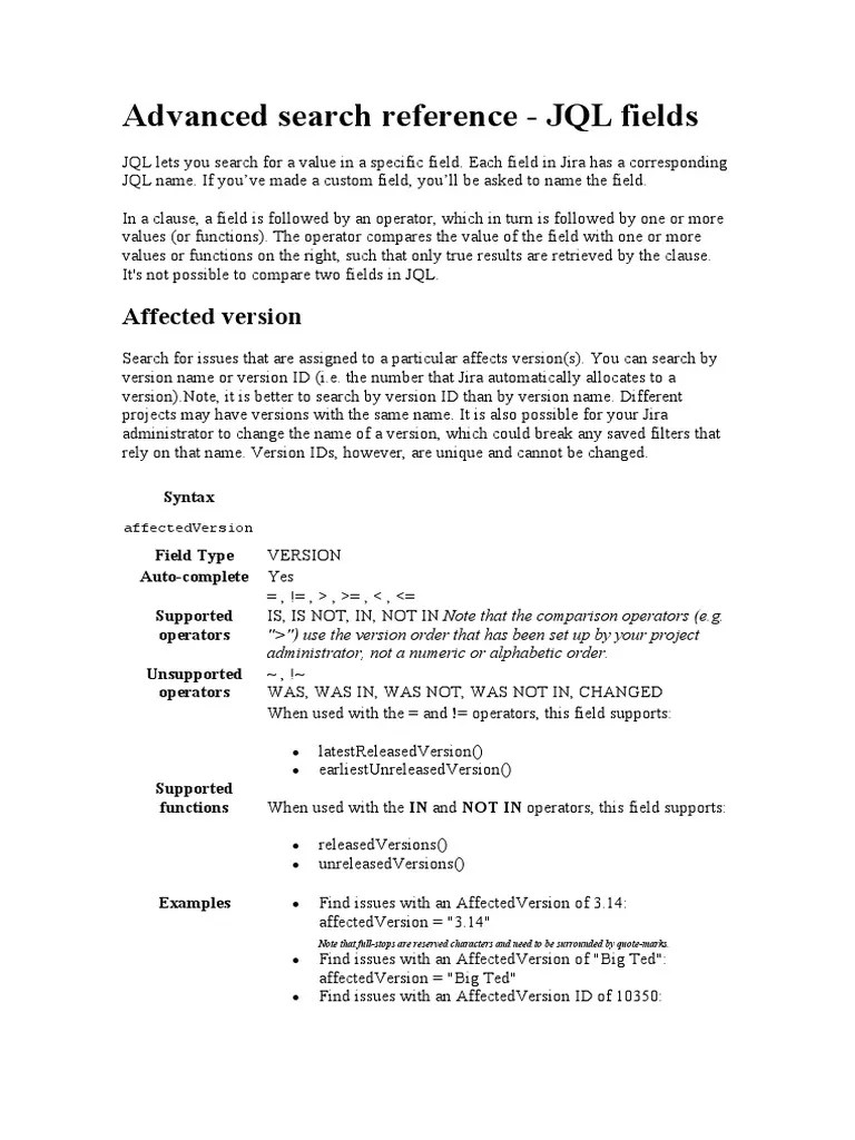 Advanced Search Reference | PDF | Syntax | Information Technology ...