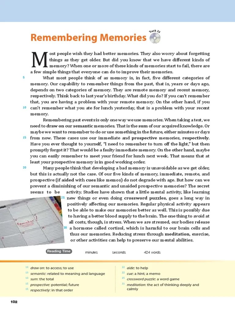 Remembering Memories | PDF | Memory | Stress (Biology)