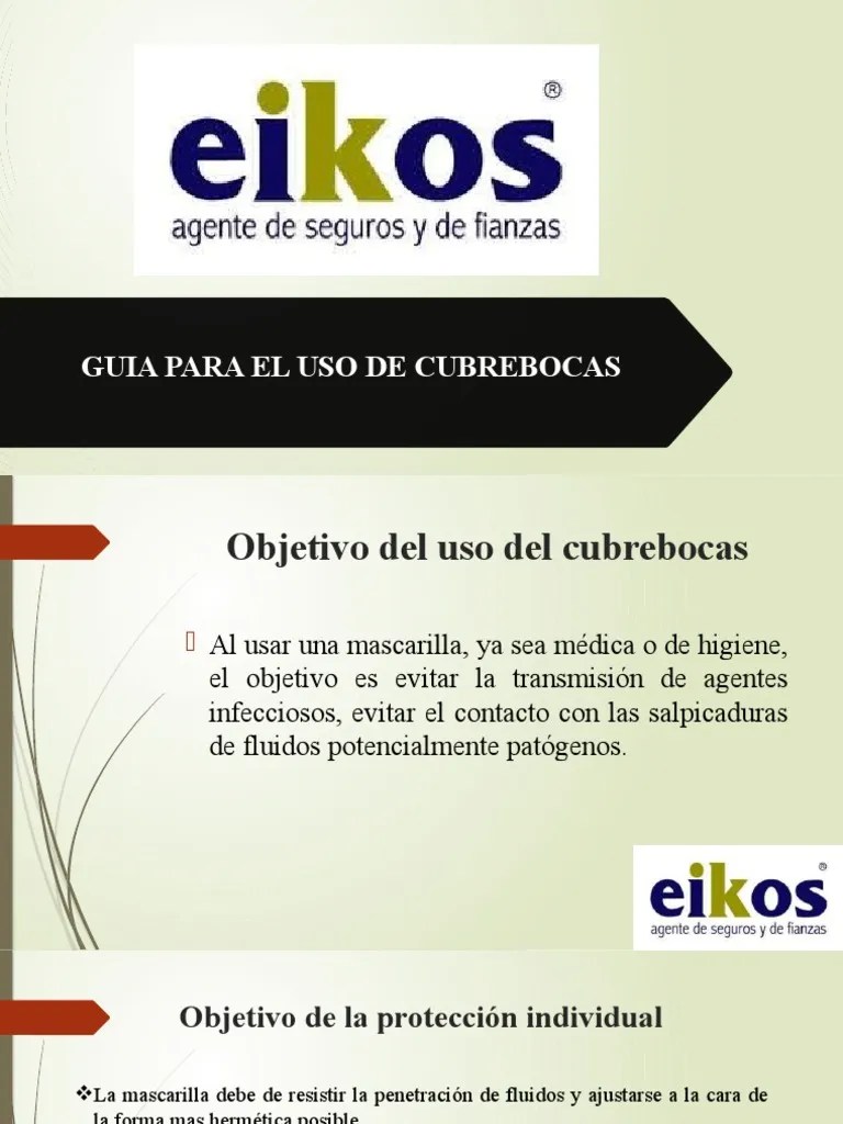 Guia Para El Uso De Mascarillas | PDF | Especialidades Medicas | Ciencias De La Salud