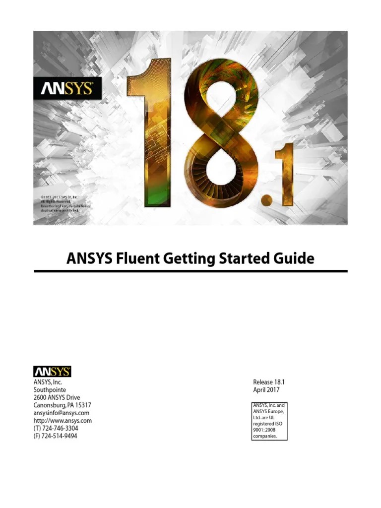 ANSYS Fluent Getting Started Guide V181 | PDF | Fluid Dynamics ...