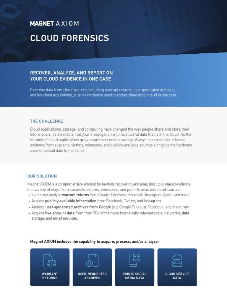 Cloud Forensics: Recover, Analyze, And Report On Your Cloud Evidence In ...