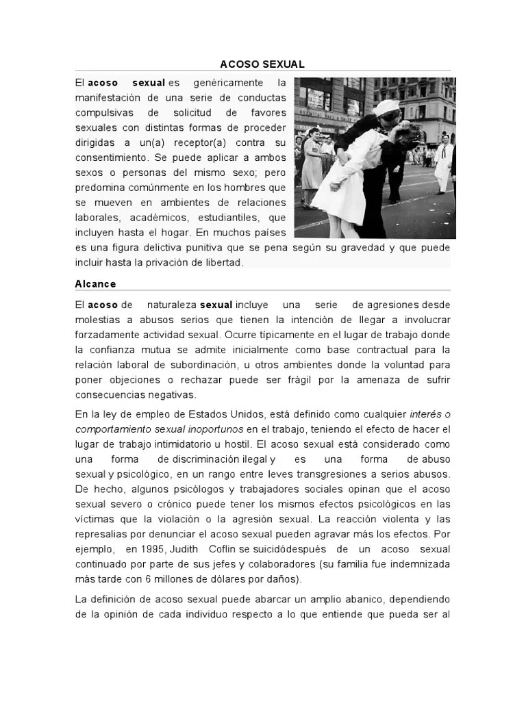 Acoso Sexual | PDF | Acoso Sexual