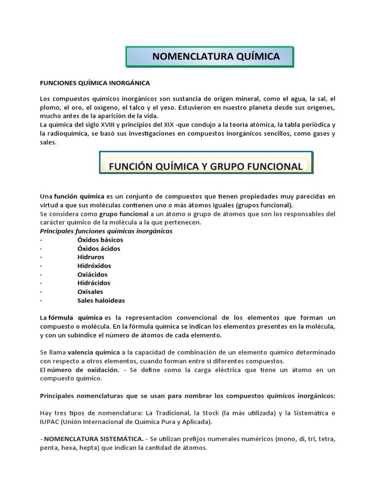 Óxidos Básicos | PDF | Química | Óxido