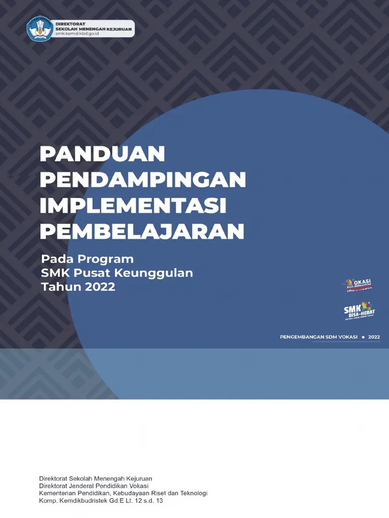 Panduan Pendampingan Implementasi Pembelajaran Pada Program SMK Pusat Keunggulan | PDF