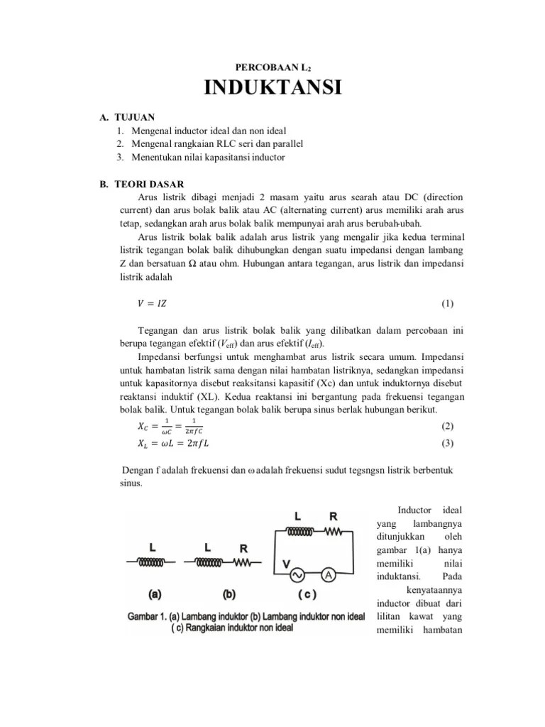 Percobaan Induktansi