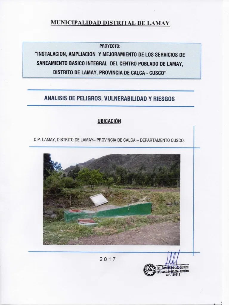 Analisis De Riesgos Y Vulnerabilidad Lamay | PDF