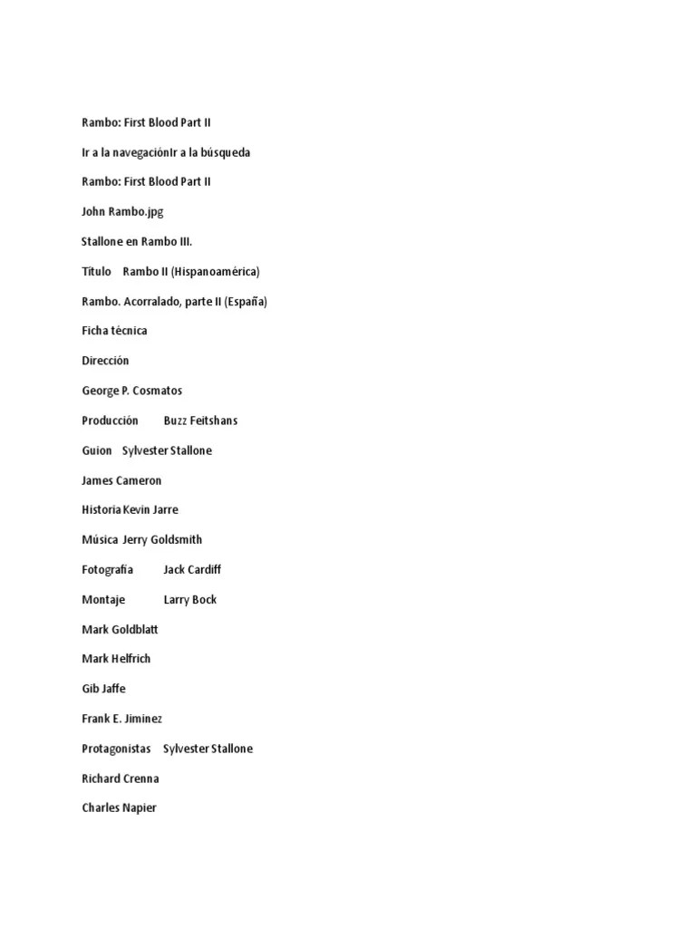 Rambo First Blood | PDF | Historia