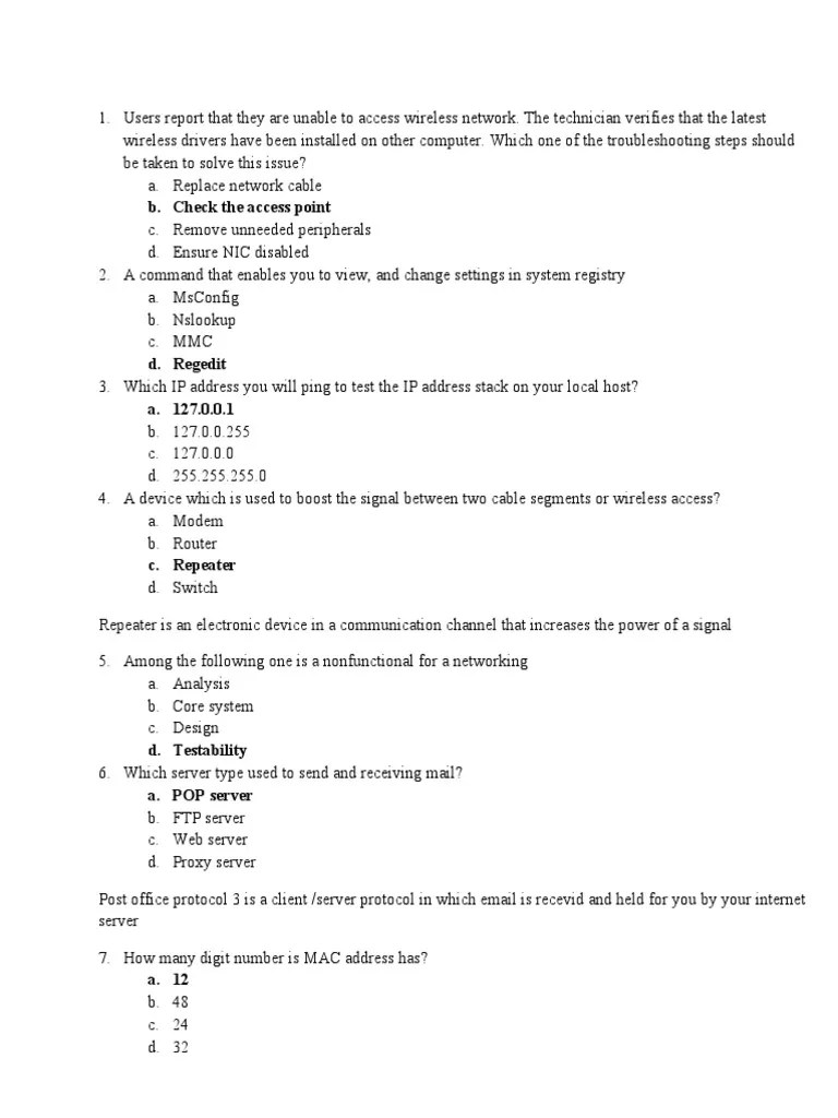 Answer 2 | PDF | Computer Network | Internet Protocol Suite