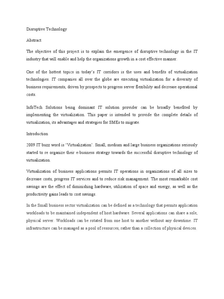 Disruptive Technology | PDF | Disruptive Innovation | Virtual Machine