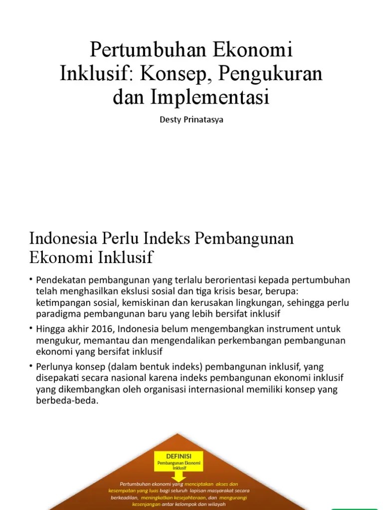 Pertumbuhan Ekonomi Inklusif | PDF | Ilmu Sosial