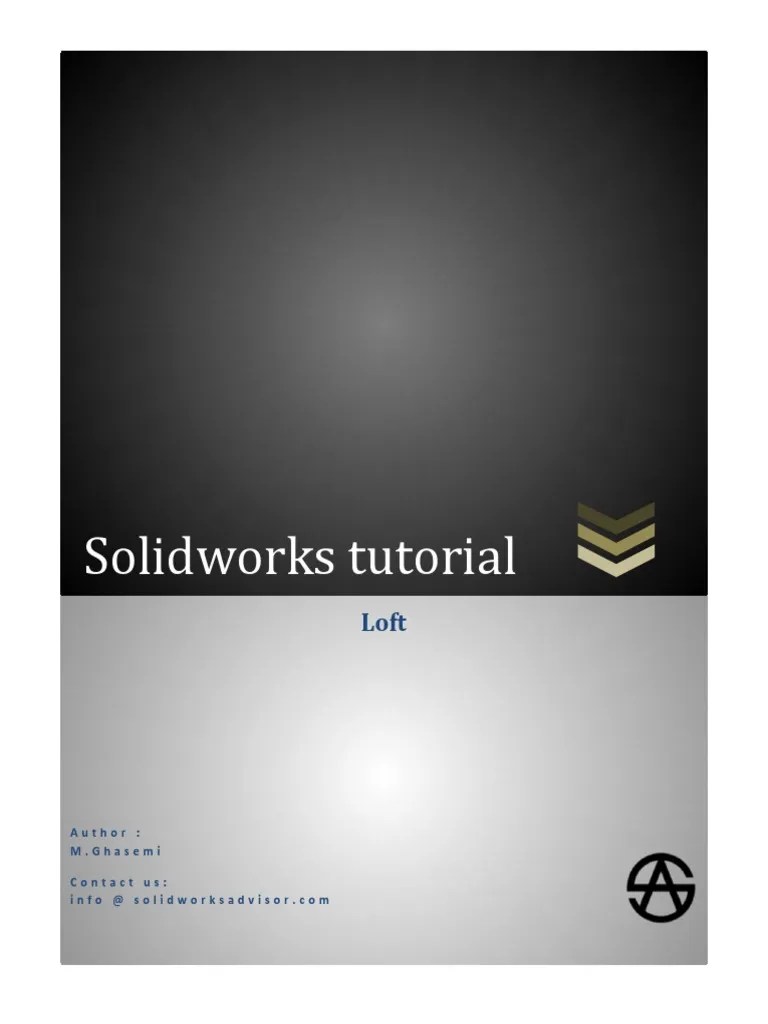 103 Solidworks Loft Tutorial | PDF | Geometric Shapes | Differential ...